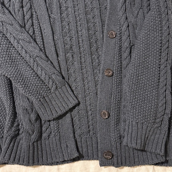 quince organic cotton cable knit cardigan size small - Picture 5 of 6